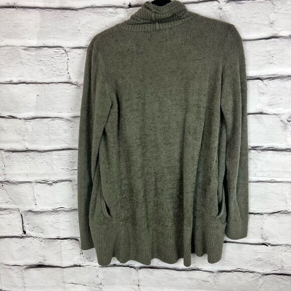 Barefoot Dreams Women's Cardigan M Green Open Front Long Sleeve Casual - Picture 7 of 7